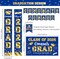 Class of 2026 Graduation Decorations Set - Blue & Gold Congrats Grad Party Kit - Includes Backdrop, Porch Signs, Hanging Swirls, Honeycomb Centerpieces & Balloons
